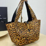 Saint Laurent Le 5 A 7 Bea In Pony Hair Leather Coffee